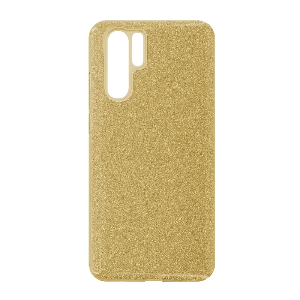 Silikonové pouzdro s třpytkami pro Huawei P30 Pro, zlaté
