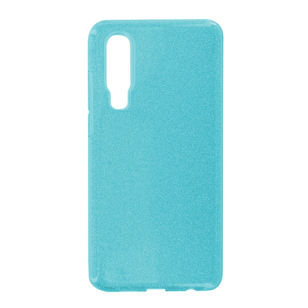 Silikonové pouzdro s třpytkami pro Huawei P30, tyrkysové