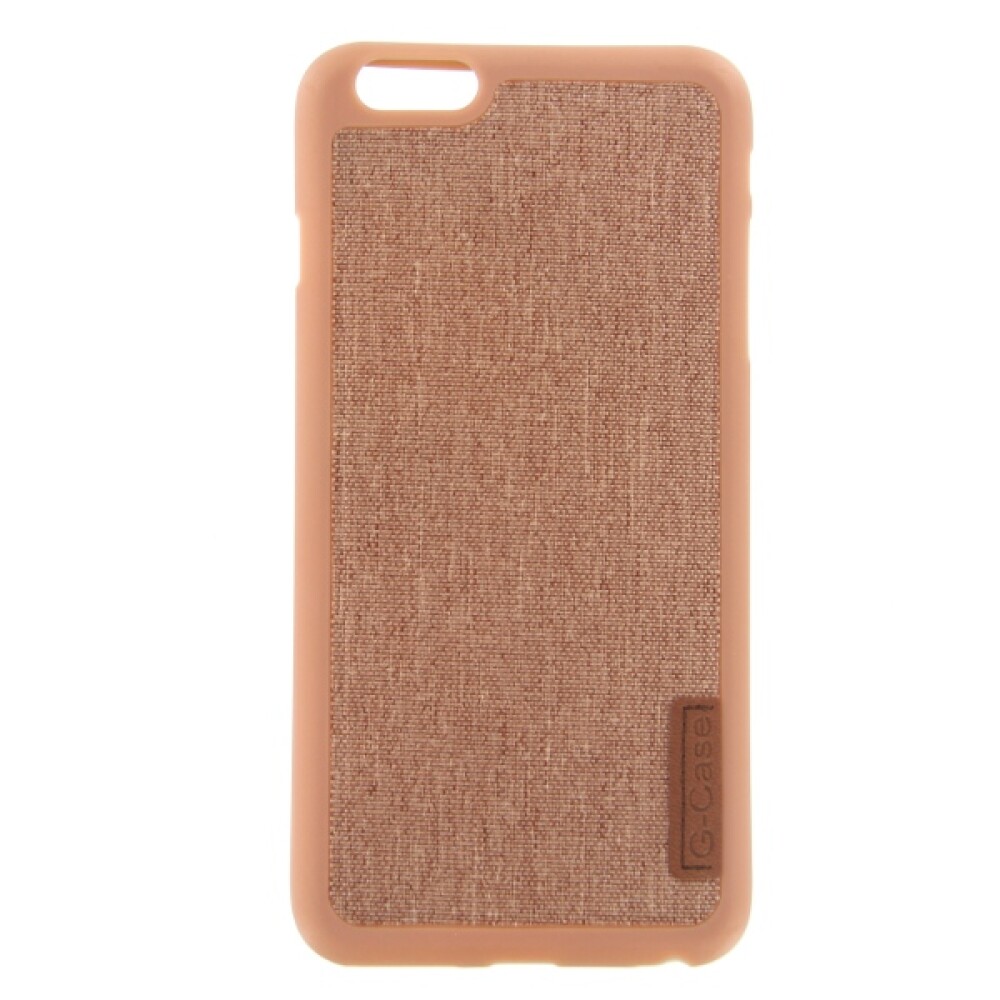 Silikonové pouzdro Textile pro iPhone 6 Plus, hnědé