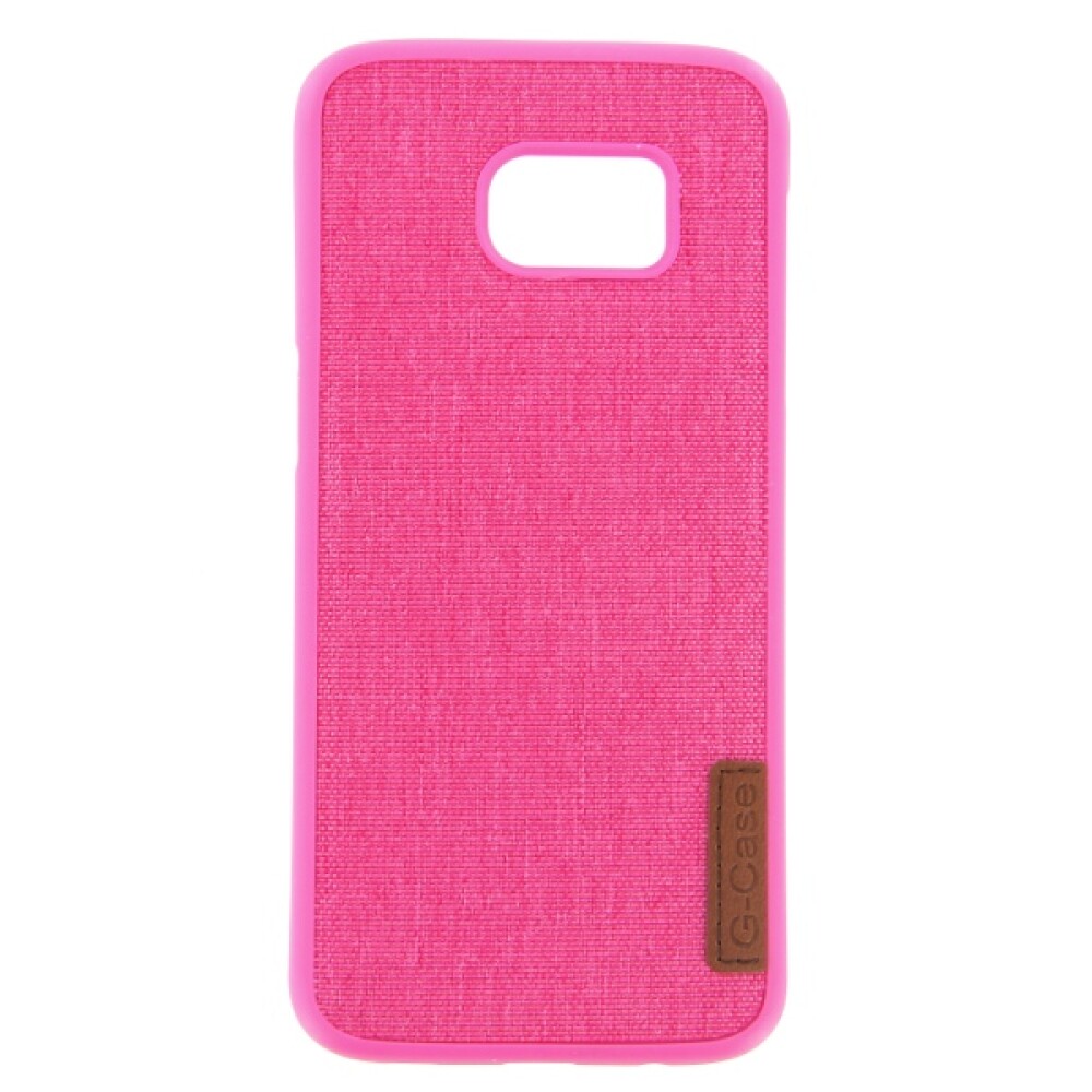 Silikonové pouzdro Textile pro Samsung S7 Edge, růžové
