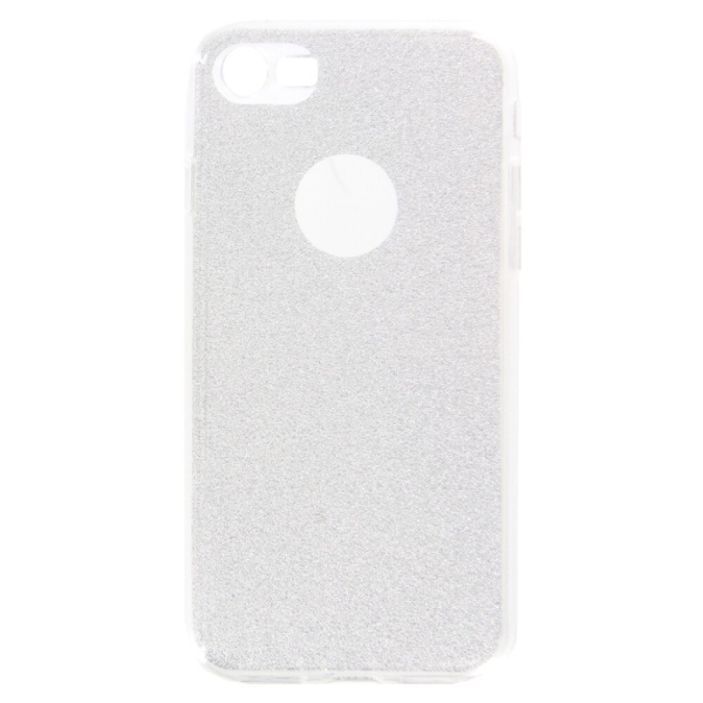 Silikonové pouzdro TPU s glitry pro iPhone 7 – stříbrné