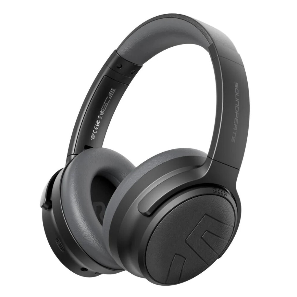 Sluchátka SOUNDPEATS SPACE s aktivním potlačením hluku (ANC), černá – zvuk ve vysokém rozlišení, dlouhá výdrž baterie