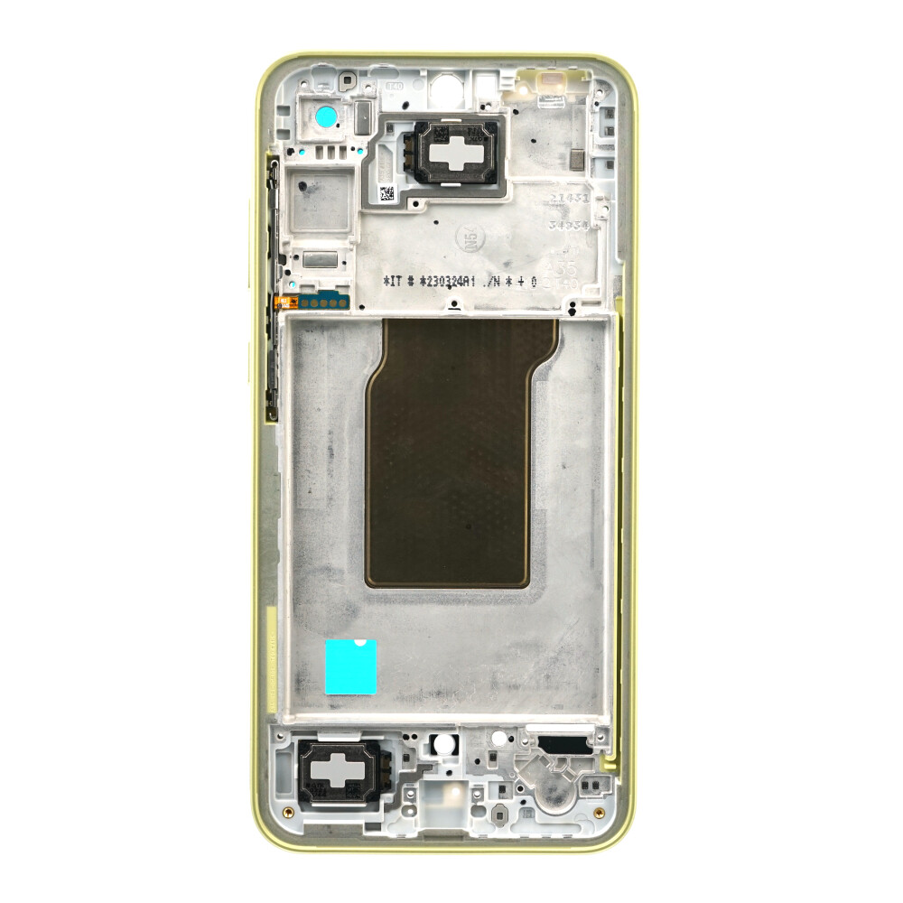 Střední rám Samsung SM-A356 Galaxy A35, žlutý, GH82-34225D