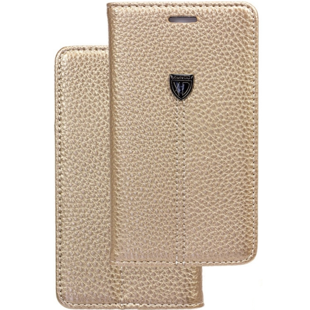 Stylové pouzdro typu „book case“ pro Samsung Galaxy A7 2017, zlaté