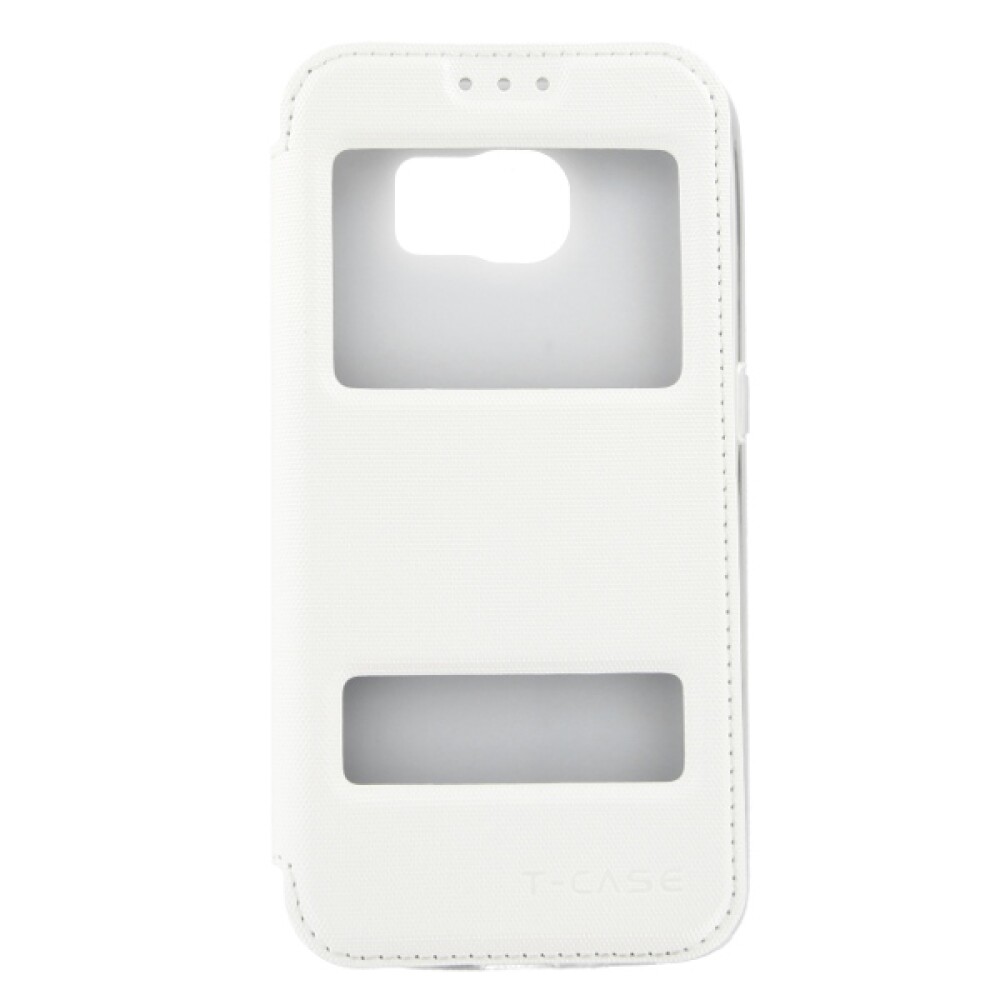 T-CASE Lux Magnet FlipCase pro Samsung Galaxy S6, bílá