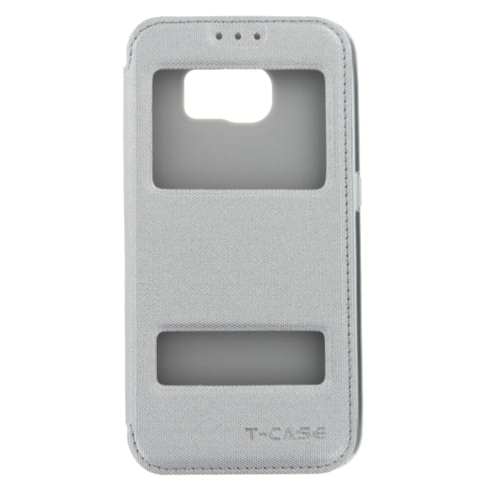 T-CASE Lux Magnet FlipCase pro Samsung Galaxy S6, šedá
