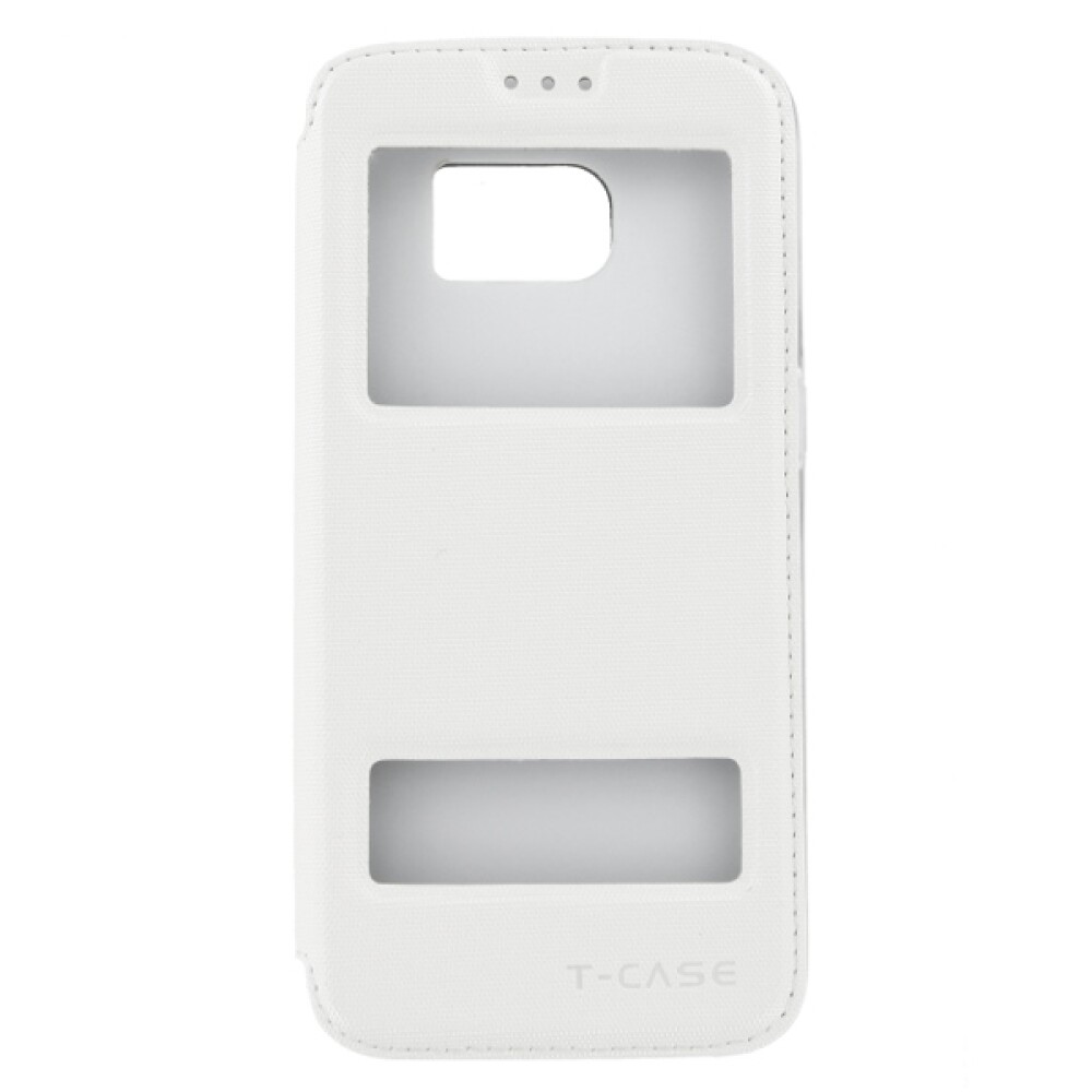 T-CASE Lux Magnet FlipCase pro Samsung S7 Edge, bílá