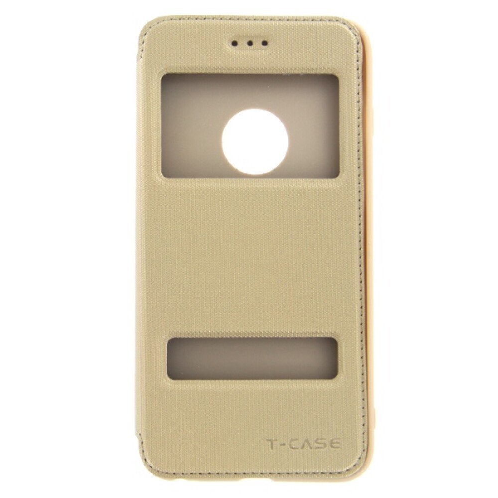 T-CASE Magnet FlipCase View pro iPhone 6/6s Plus, zlatá