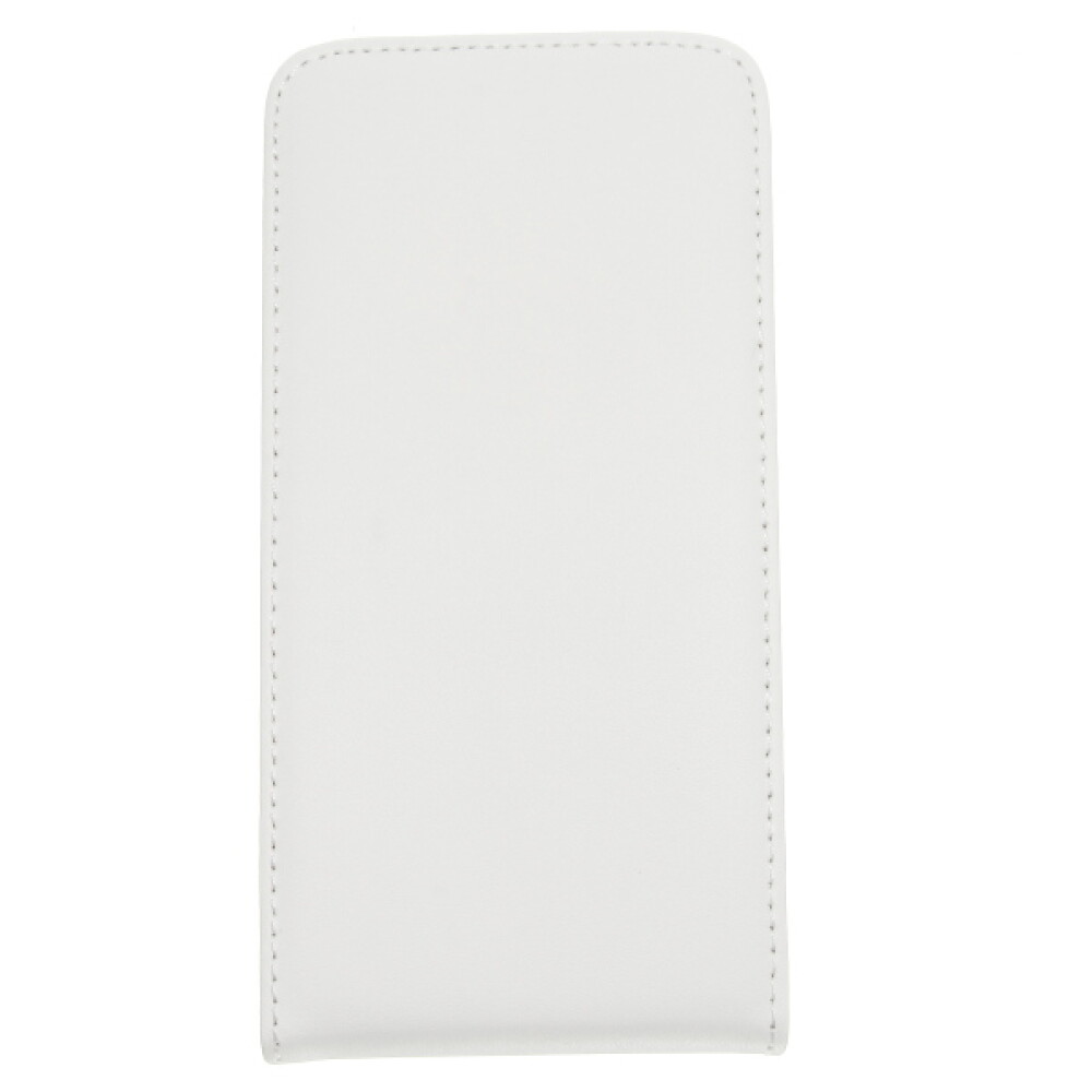 Tenké kožené pouzdro s klopou pro Galaxy Alpha G850 – bílé