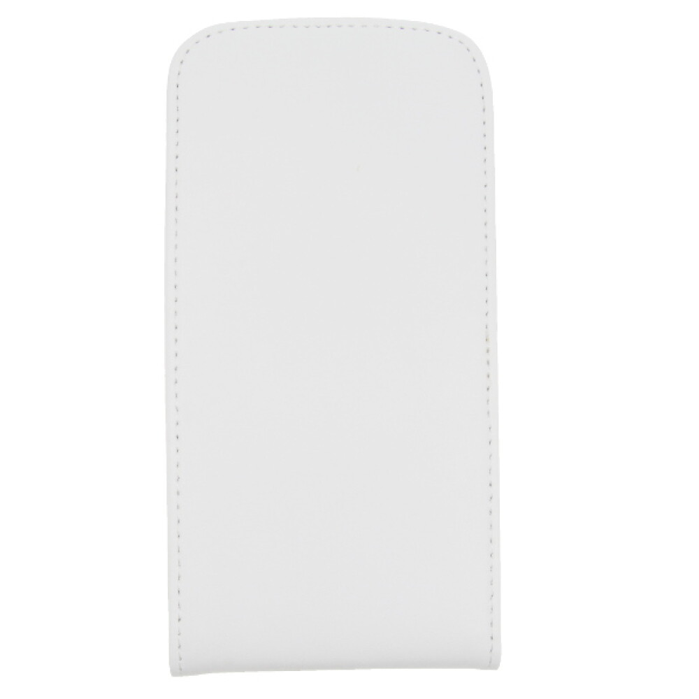 Tenké kožené pouzdro s klopou pro Galaxy S3 I9300 – bílé