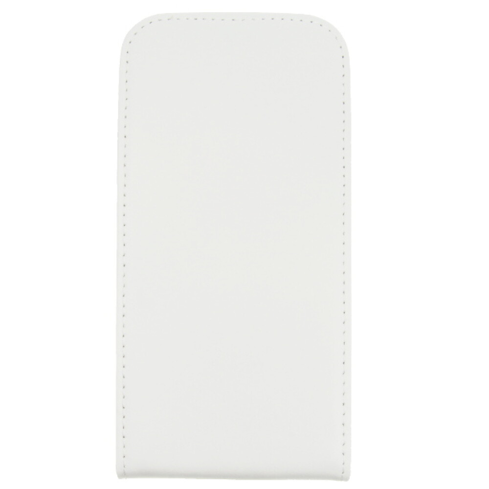 Tenké kožené pouzdro s klopou pro Galaxy S4 I9500 – bílé