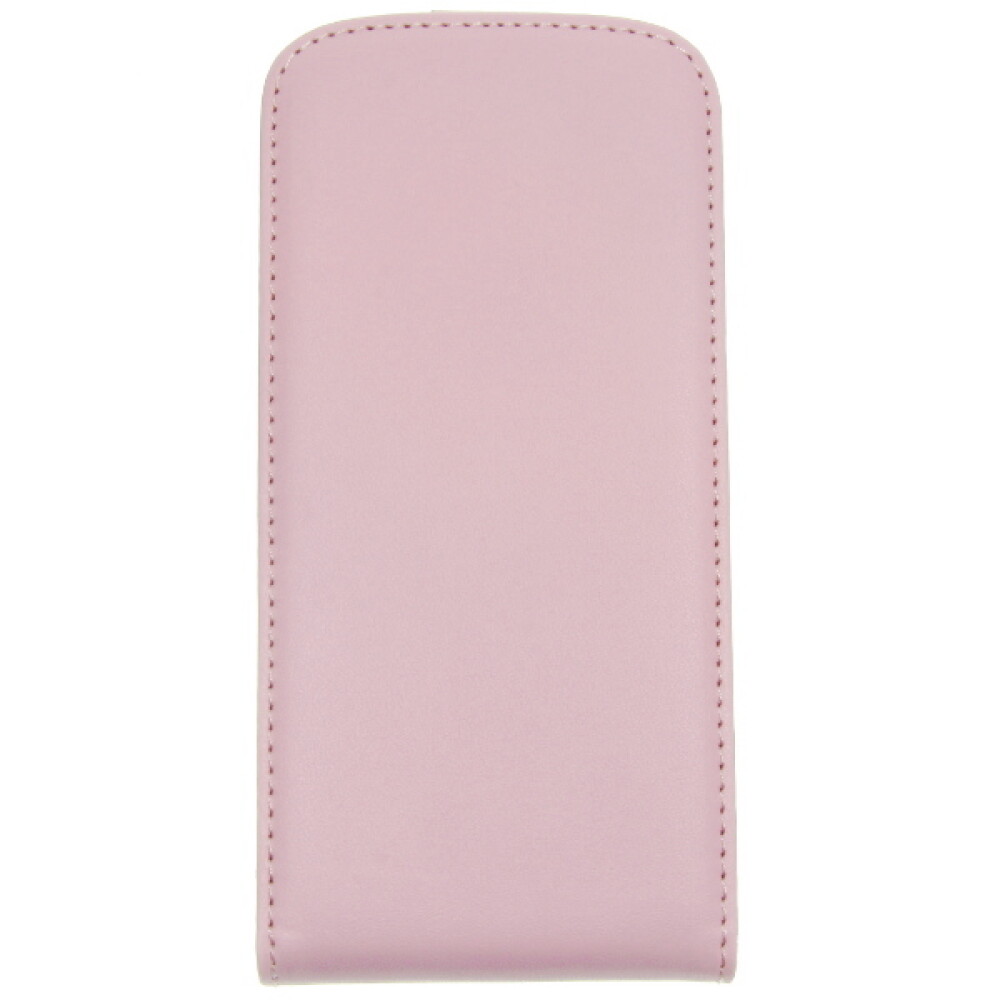 Tenké kožené pouzdro s klopou pro Galaxy S5 mini, růžové