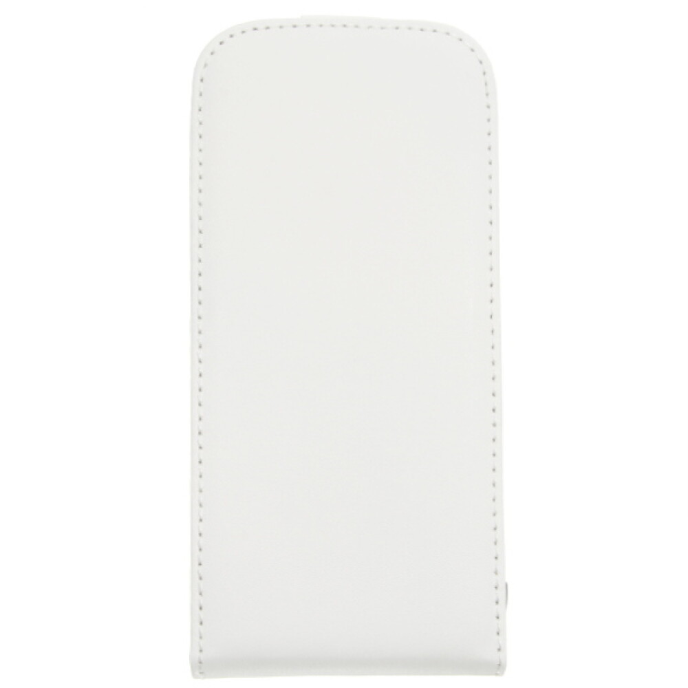 Tenké kožené pouzdro s klopou pro HTC M8 mini – bílé
