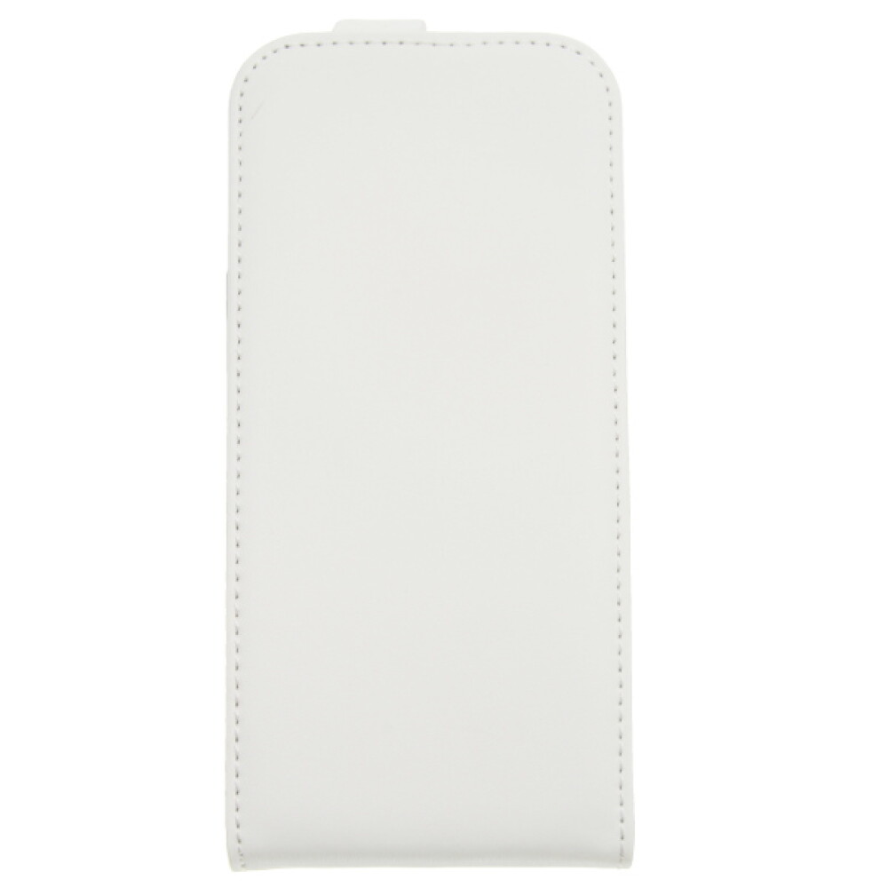 Tenké kožené pouzdro s klopou pro HTC One M8 – bílé