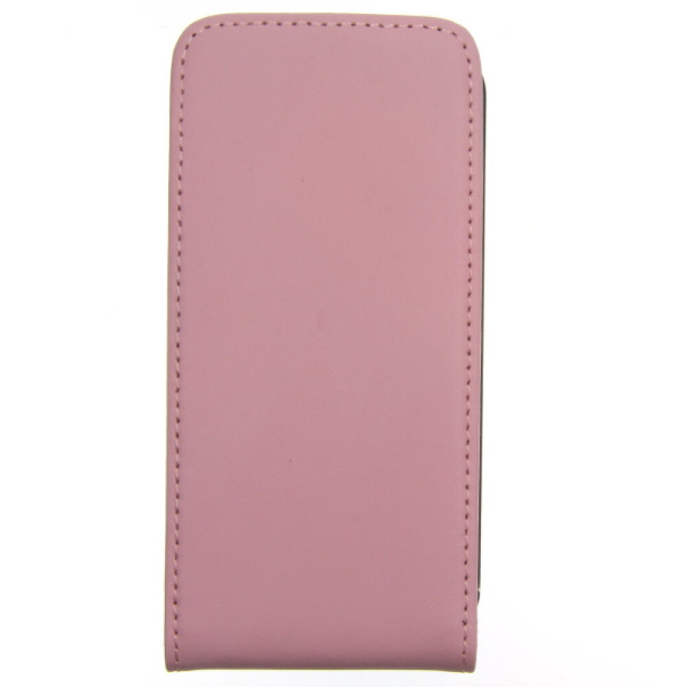 Tenké kožené pouzdro s klopou pro iPhone 4/4s, růžové