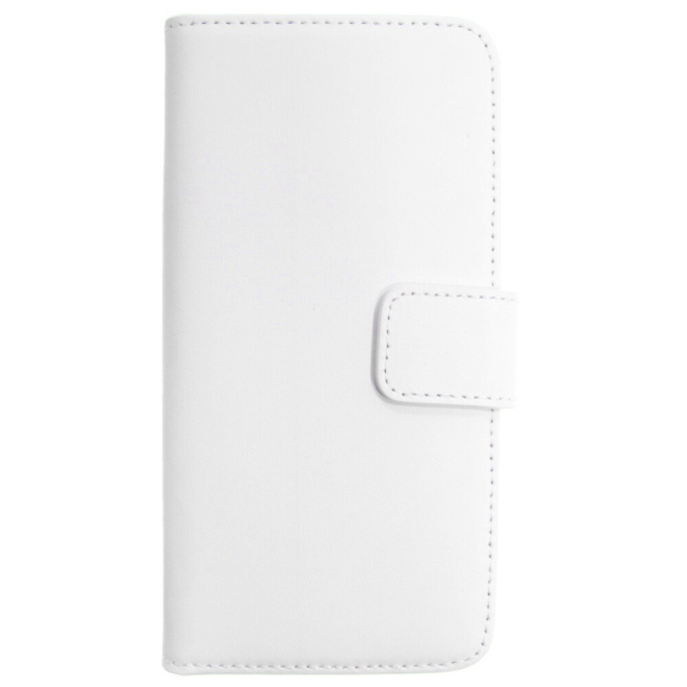 Tenké kožené pouzdro ve tvaru knihy pro HTC M9 – bílé 4250710561452
