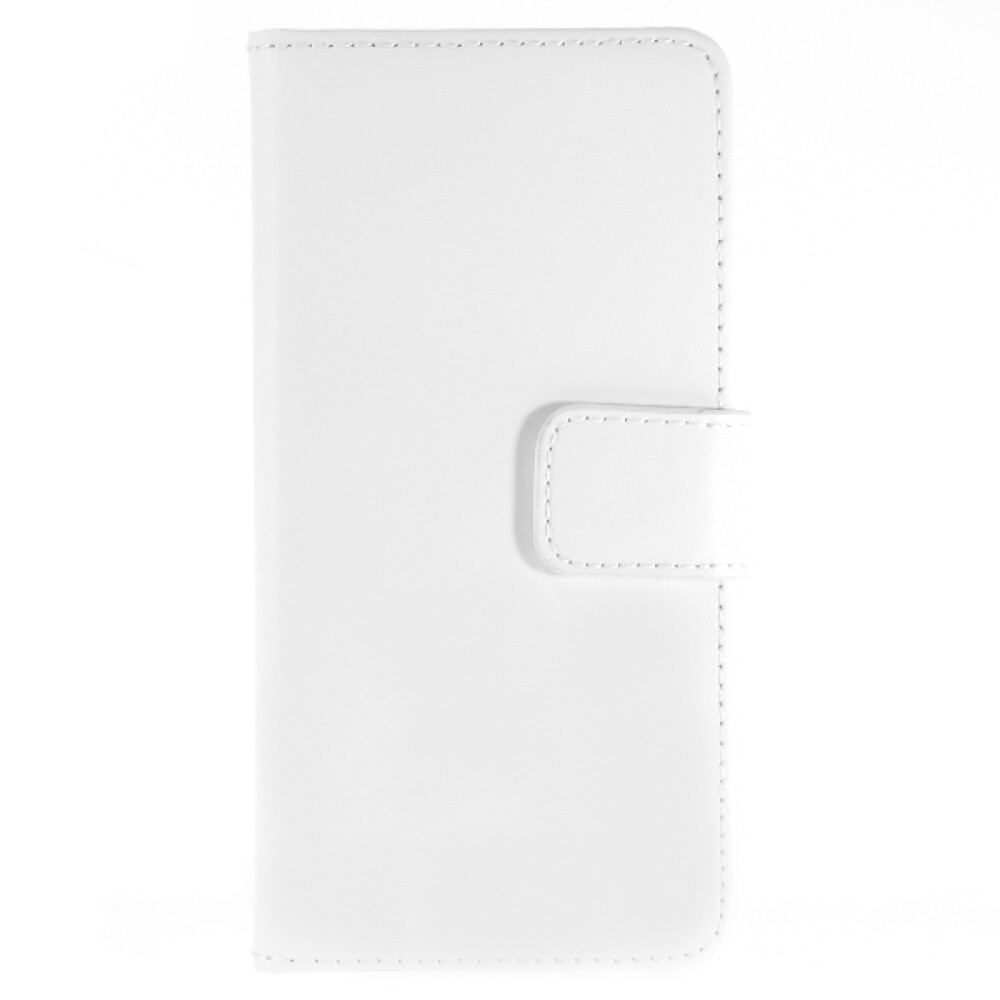 Tenké kožené pouzdro ve tvaru knihy pro iPhone 6/6s – bílé 4250710555345