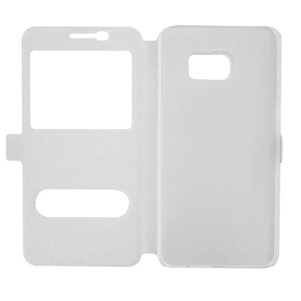 TPU pouzdro typu flip pro Samsung Galaxy S6 Edge Plus, bílé