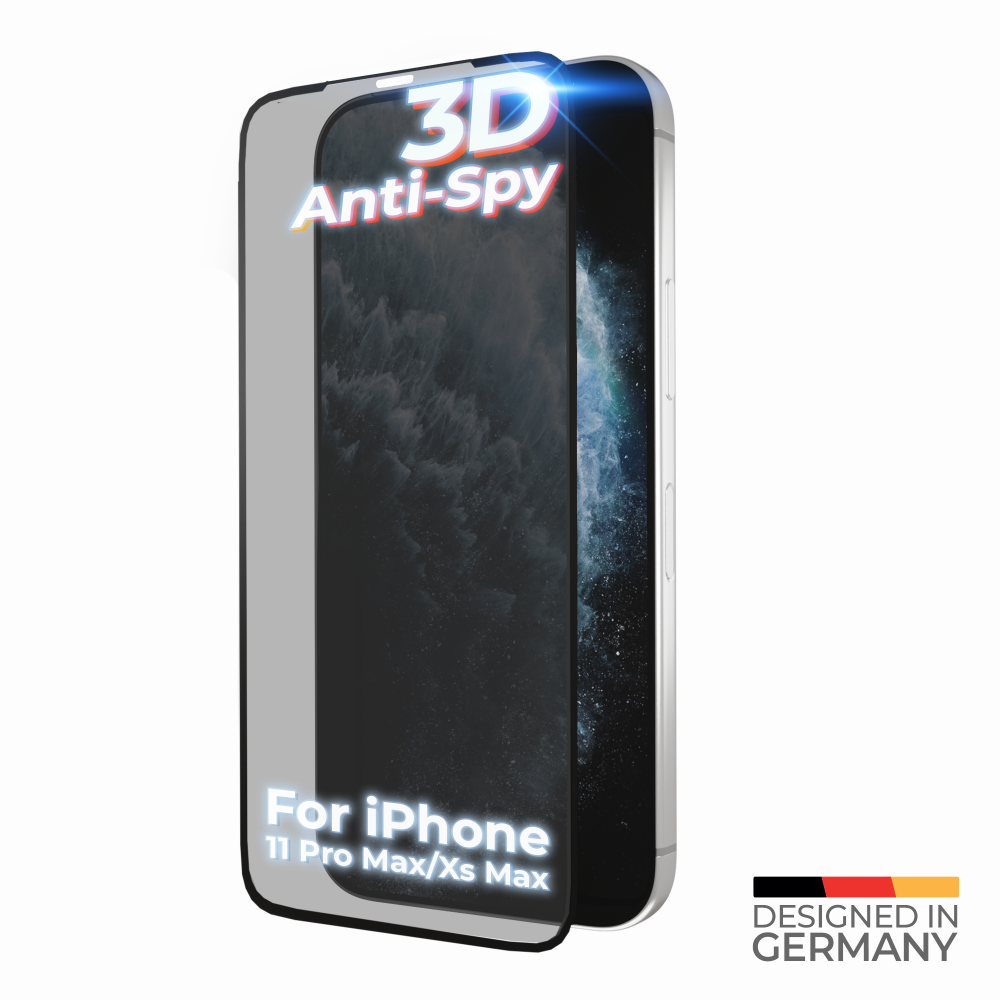 Tvrzené sklo prio 3D Anti-Spy pro iPhone 11 Pro Max/XS Max, černé