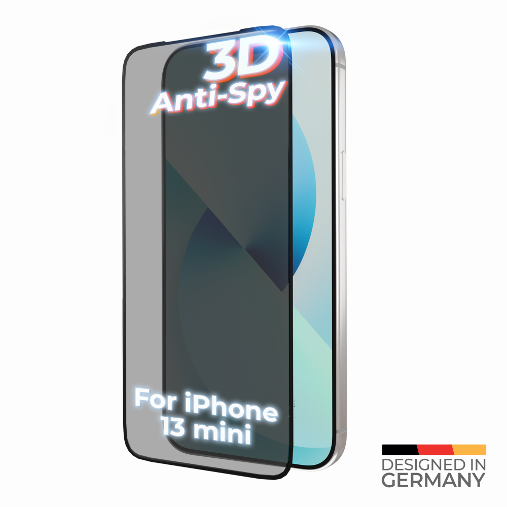 Tvrzené sklo prio 3D Anti-Spy pro iPhone 13 mini, černé