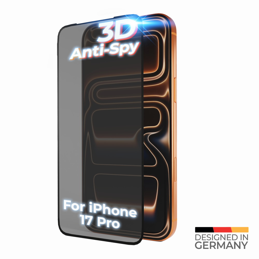 Tvrzené sklo prio 3D Anti-Spy pro iPhone 17 Pro (6,3 palce), černé