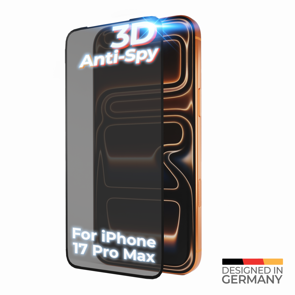 Tvrzené sklo prio 3D Anti-Spy pro iPhone 17 Pro Max (6,9 palce), černé