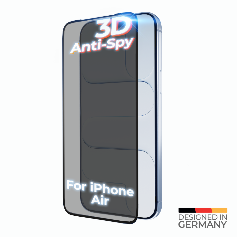 Tvrzené sklo prio 3D Anti-Spy pro iPhone Air (6,5 palce), černé