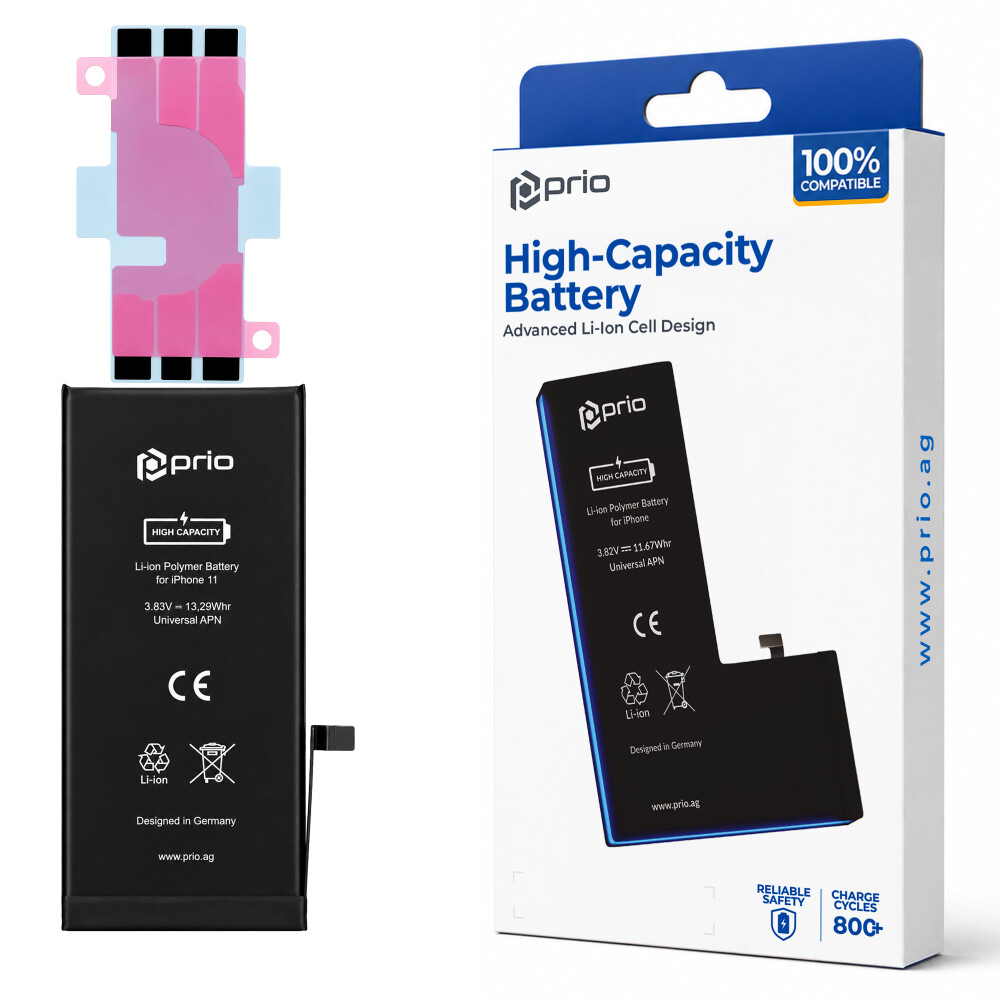 Vysokokapacitní baterie prio pro iPhone 11 (3470 mAh) – univerzální APN –