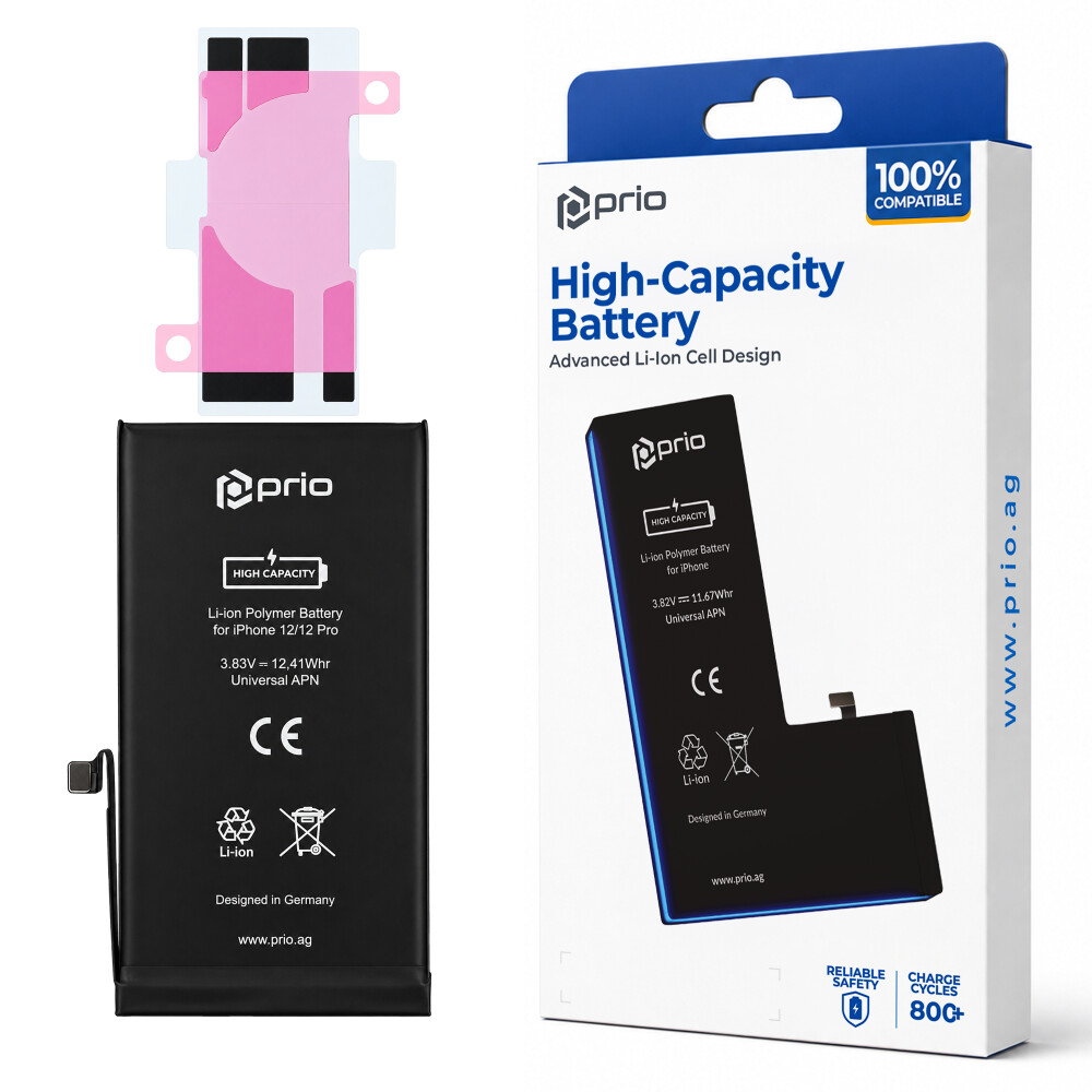 Vysokokapacitní baterie prio pro iPhone 12/12 Pro (3240 mAh) – univerzální APN –