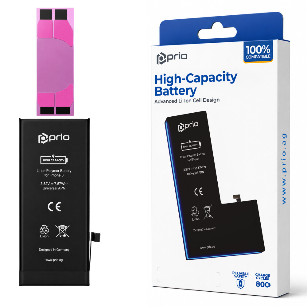 Vysokokapacitní baterie prio pro iPhone 8 (1980 mAh) – univerzální APN –