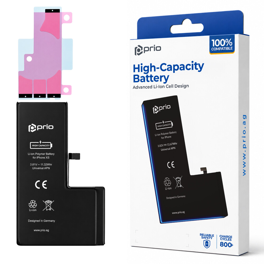 Vysokokapacitní baterie prio pro iPhone Xs (2970 mAh) – univerzální APN –