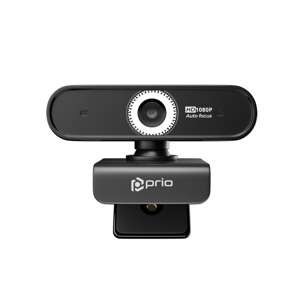 Webová kamera prio Full HD 1080p s automatickým zaostřováním – USB kamera s mikrofonem, černá