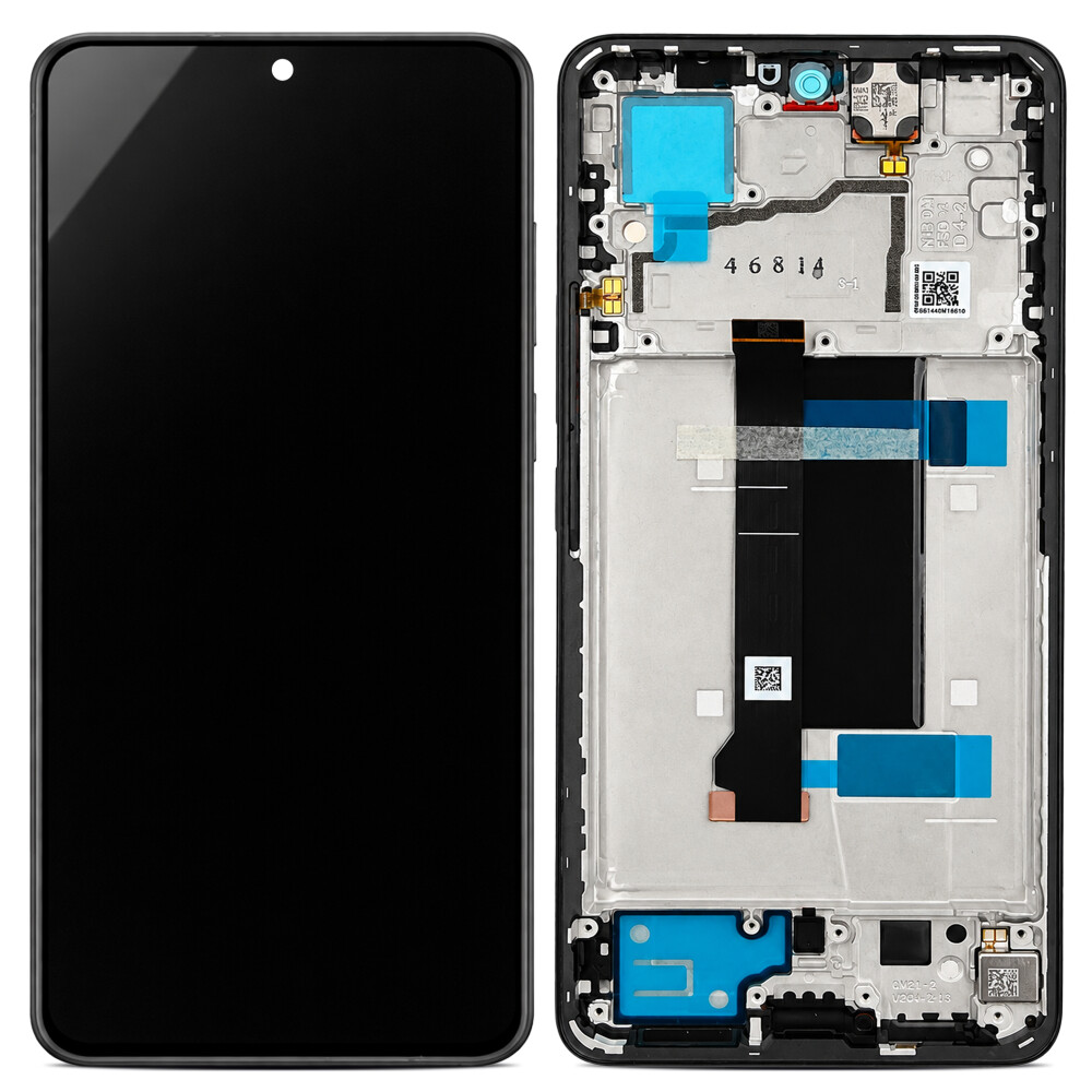 Xiaomi displej + rámeček pro Redmi Note 13 Pro 5G/Poco X6 5G, černý, 5600020N1600
