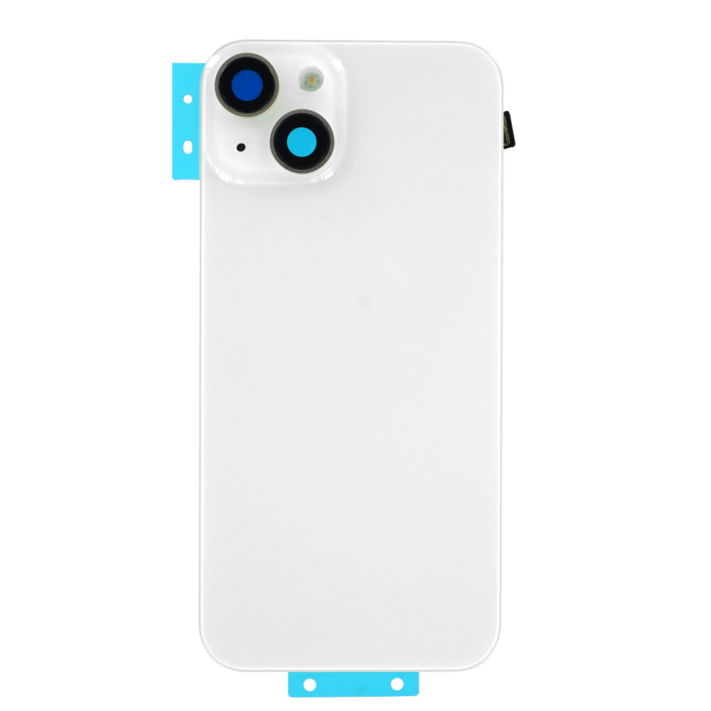 Zadní sklo + objektiv fotoaparátu + kovová deska + MagSafe + čip pro bezdrátové nabíjení + blesk pro iPhone 14 Starlight (bez loga)