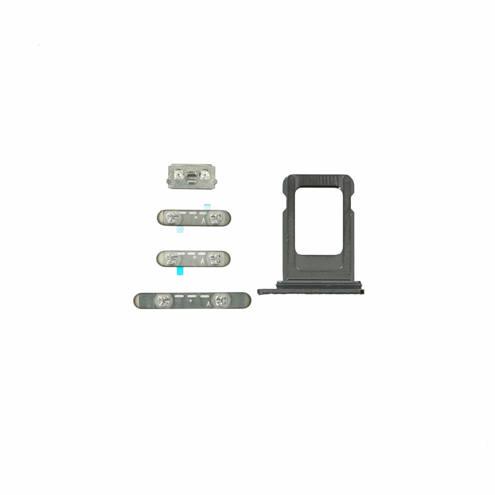 Zásobník na SIM kartu + tlačítka napájení, hlasitosti a ztlumení (5 ks/sada) pro iPhone 12 Pro v barvě pacific blue