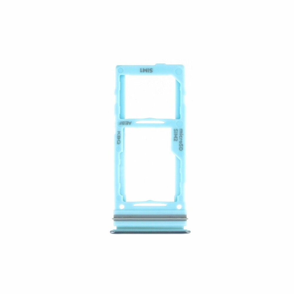 Zásobník SIM karty Samsung pro modely A525/A526/A725 Galaxy A52 4G/5G/A72 4G (duální) modrý GH98-46290B