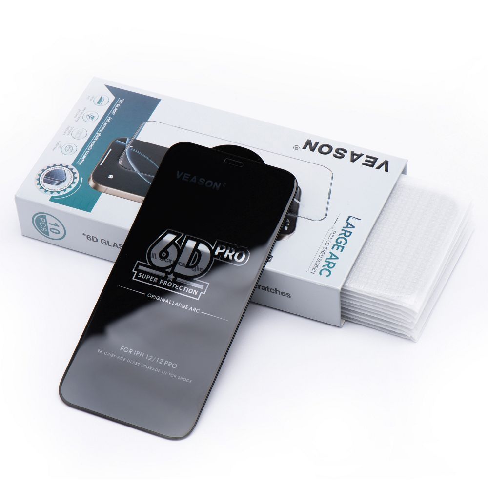 6D Veason Pro Glass (sada 10 v 1) – pro Xiaomi Redmi 14C / 17C, černá