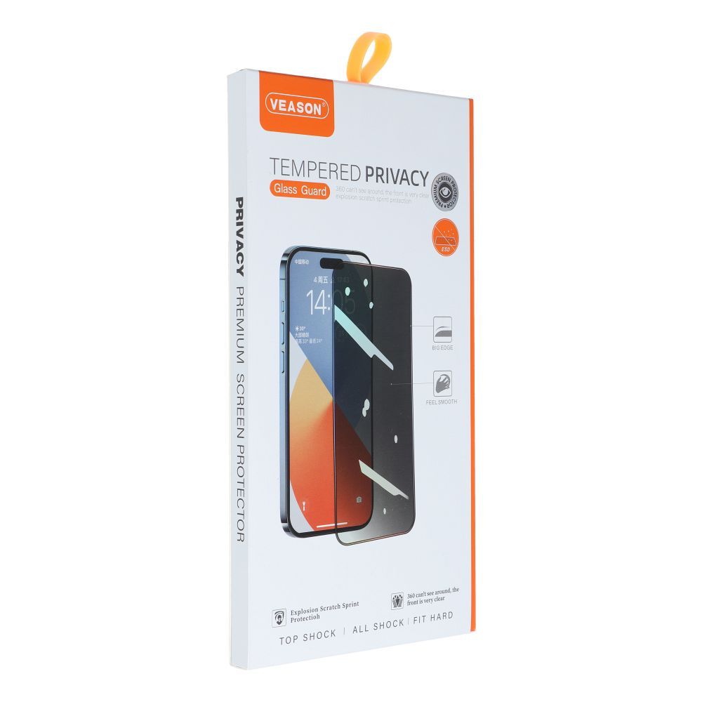 6D Veason Pro Privacy Glass – pro iPhone 12 / 12 Pro, černá