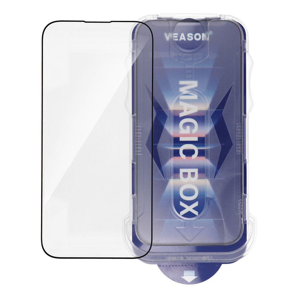 6D Veason Pro – sklo s jednoduchou instalací + aplikátor – pro iPhone 12 / 12 Pro, černé