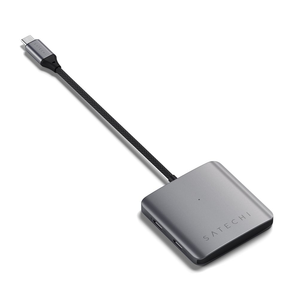 Adaptér SATECHI HUB 4 v 1, typ C, ST-H4CPDM, barva space gray