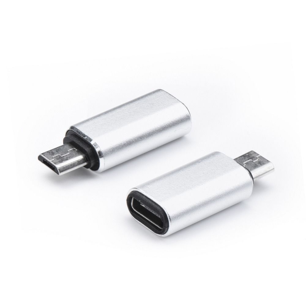 Adaptér typu C (samice) na Micro USB (samec), stříbrný