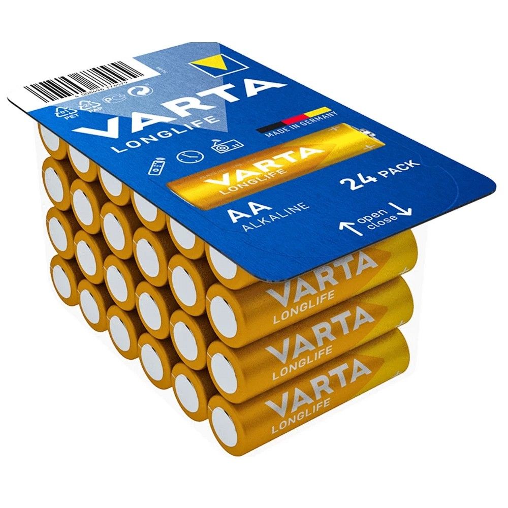 Alkalická baterie VARTA R6 (AA) Longlife, 24 kusů