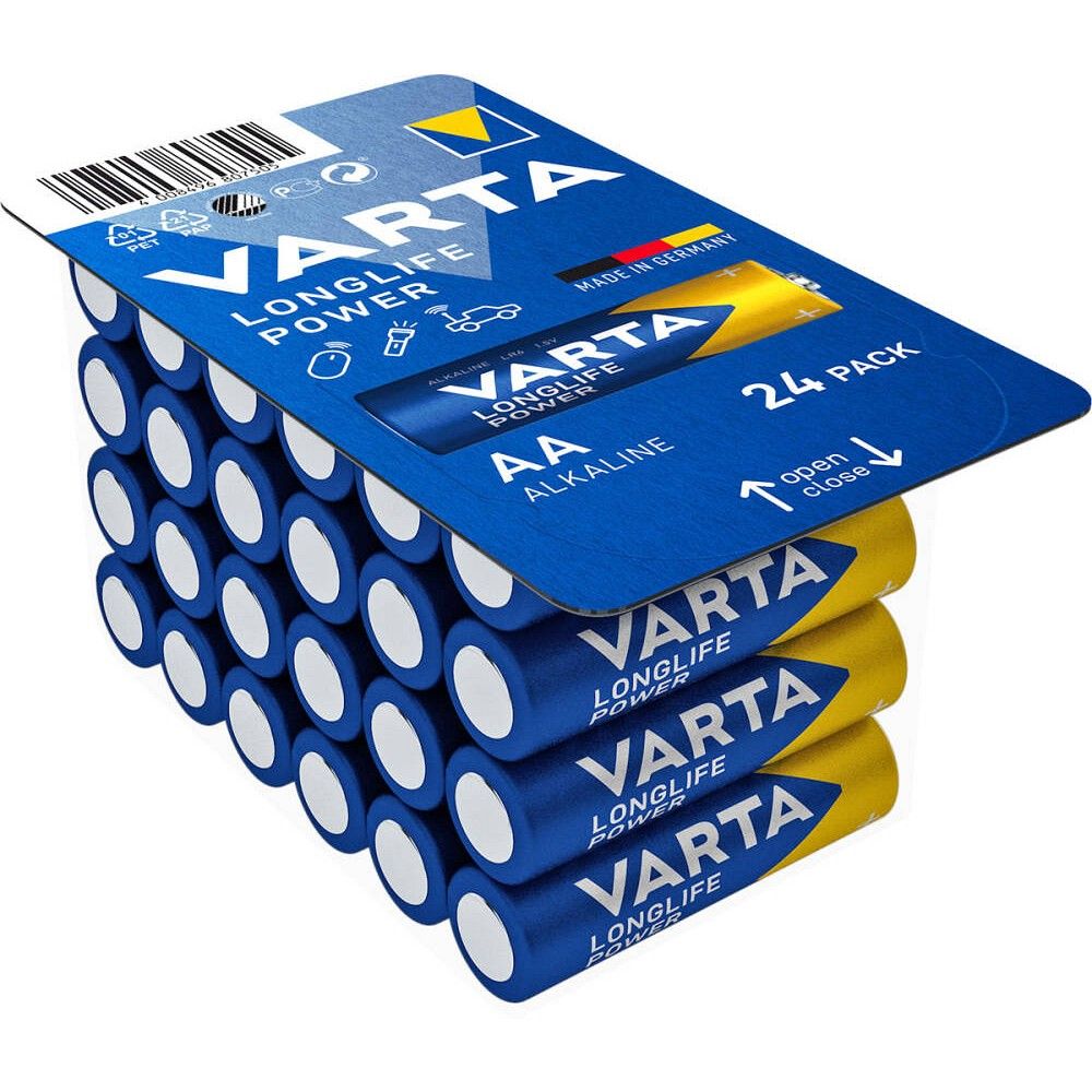 Alkalická baterie VARTA R6 (AA) Longlife Power, 24 ks