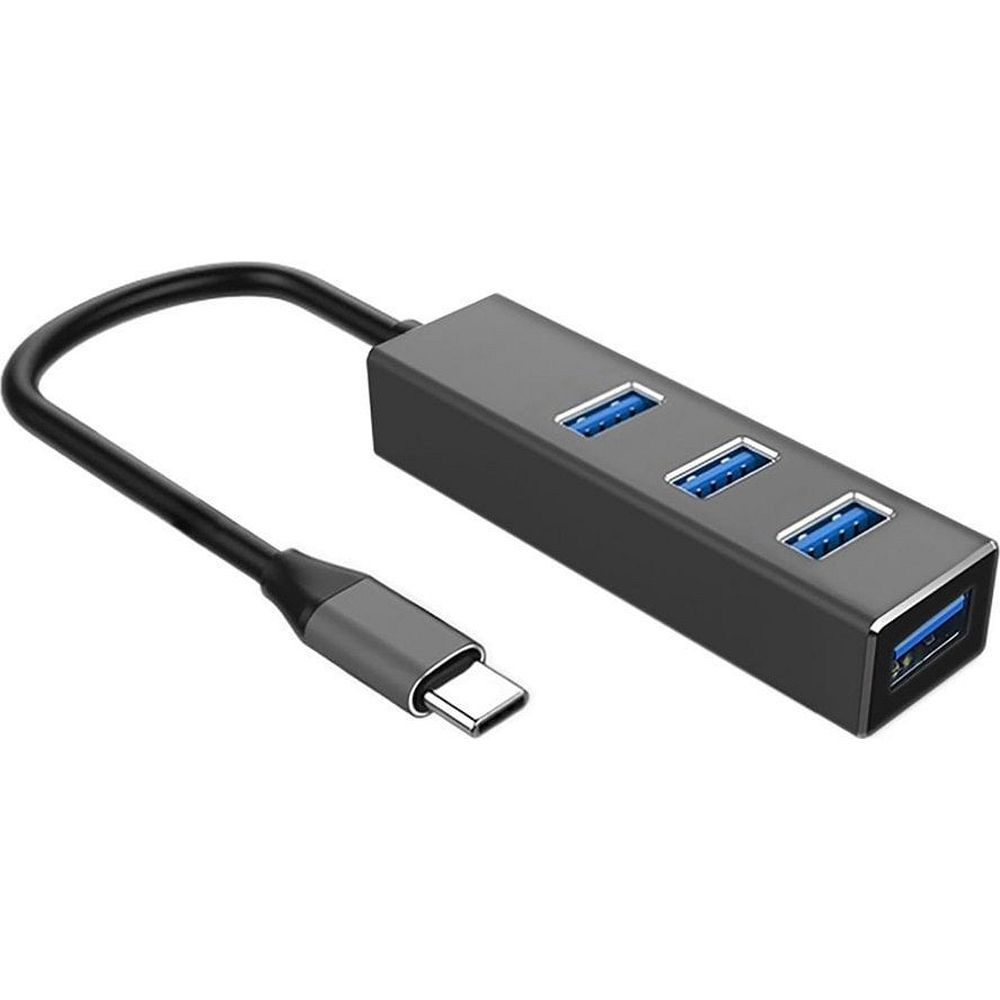 ART adaptér HUB 4 v 1, typ C, HUB USBC-USB3, OEM-C15, černý