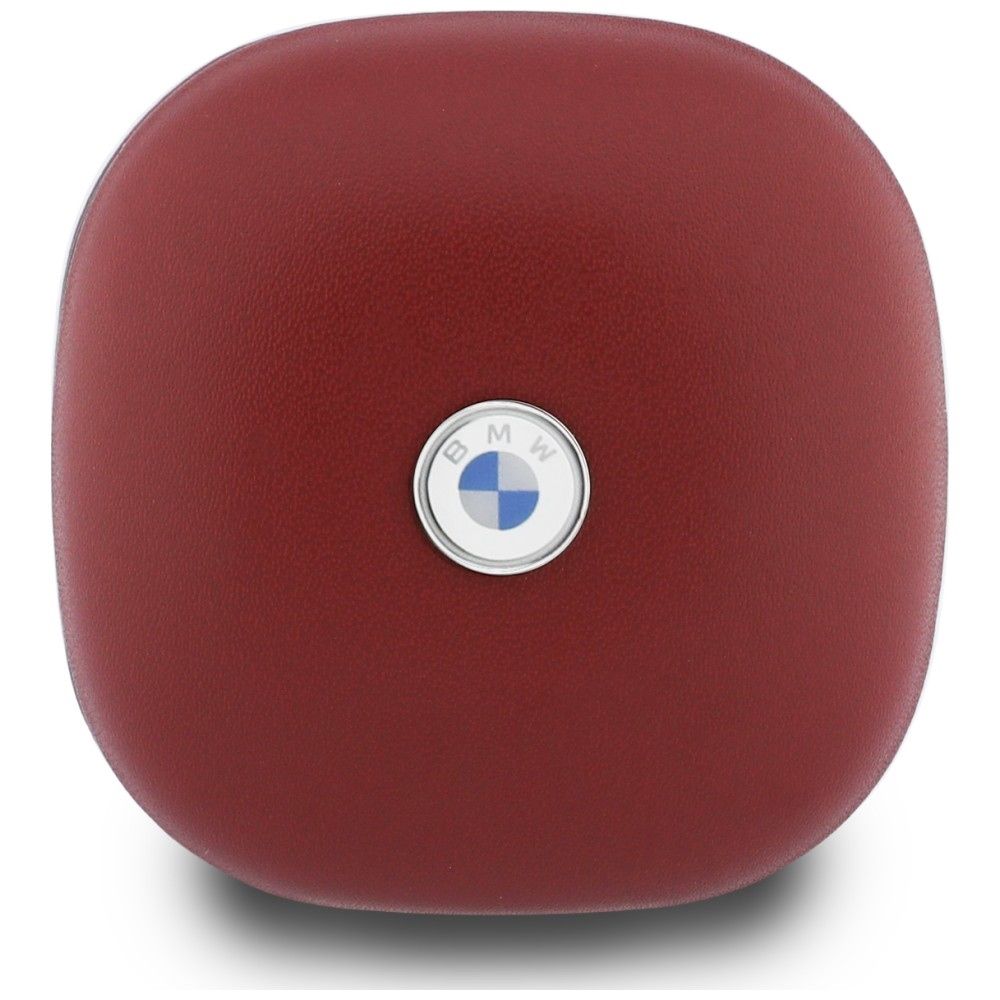 Bezdrátová sluchátka ENC BMW TWS, kůže, kovové logo, BMW001139, červená
