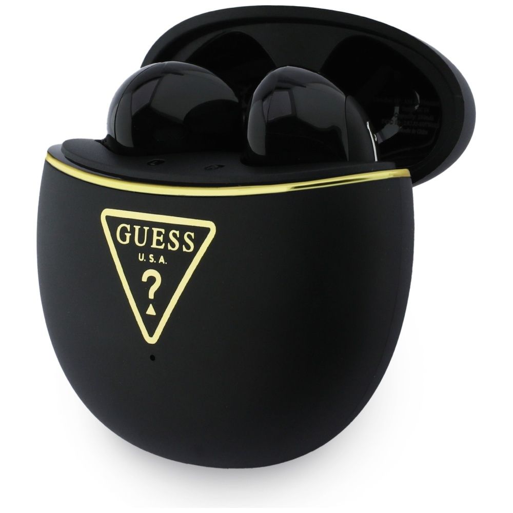 Bezdrátová sluchátka Guess TWS GUTWSA15HETK (malý kulatý potisk) černá