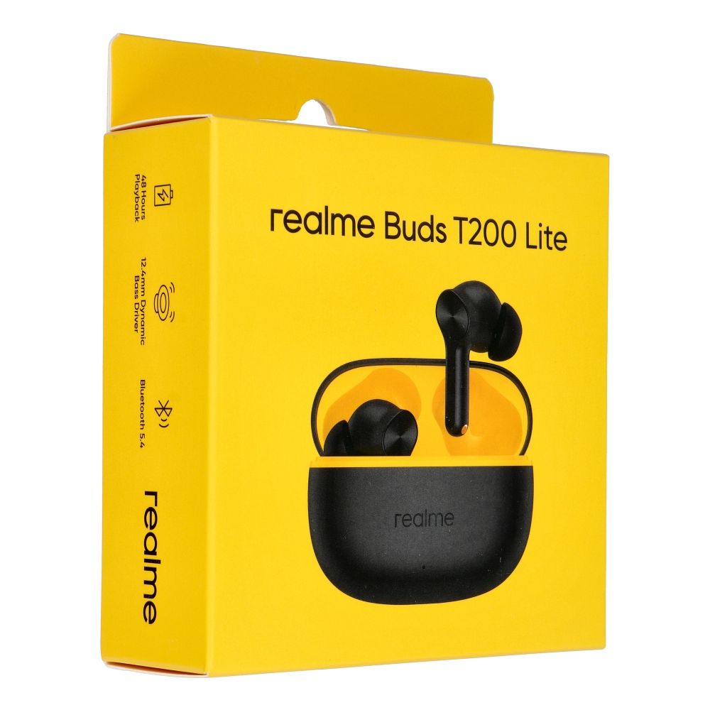 Bezdrátová sluchátka Realme Buds T200 Lite, černá