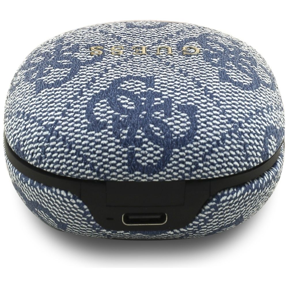 Bezdrátová sluchátka TWS ENC Guess 4G Classic s kovovým logem, modrá