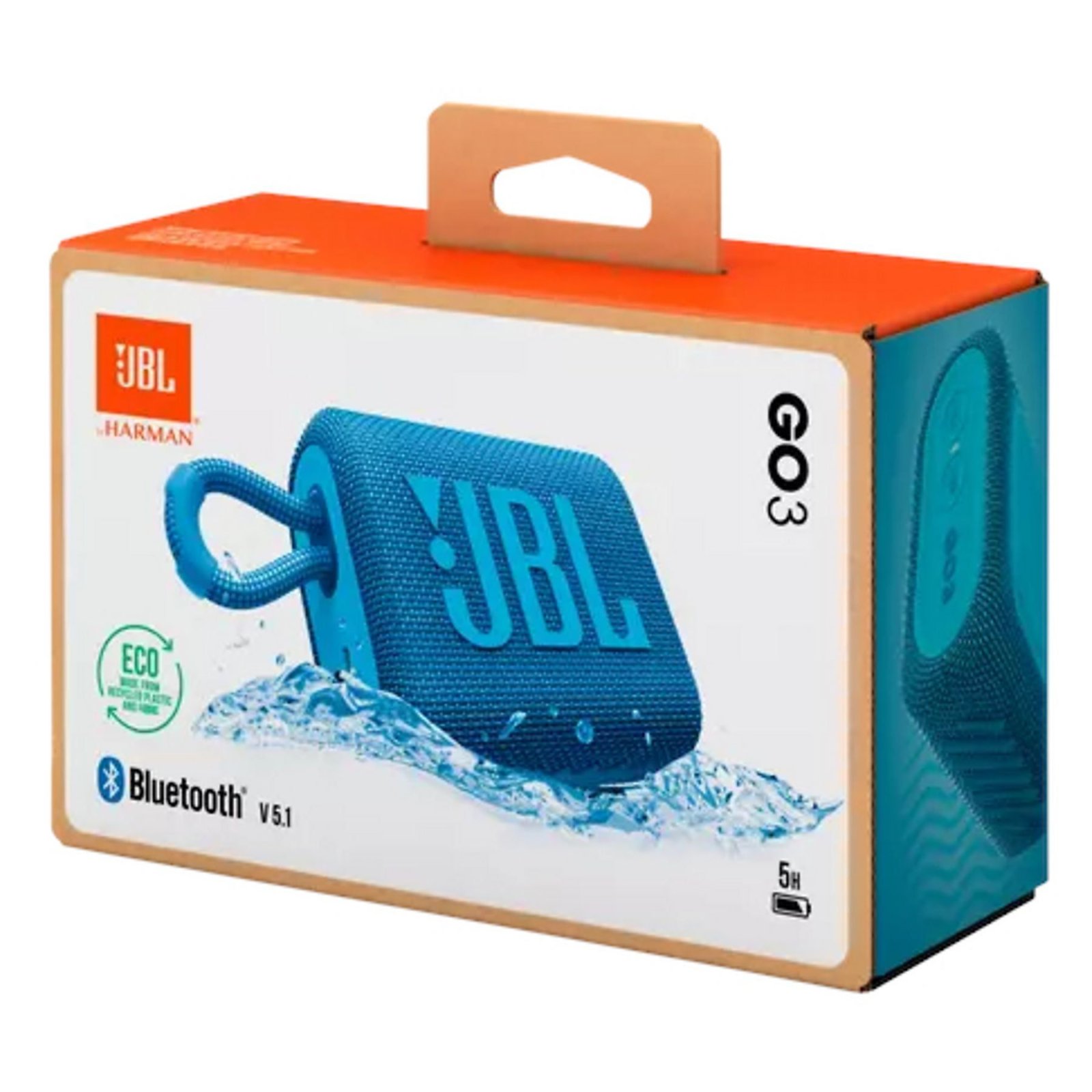 Bezdrátový reproduktor 4,2 W, 5 hodin, JBL GO 3 ECO, modrý
