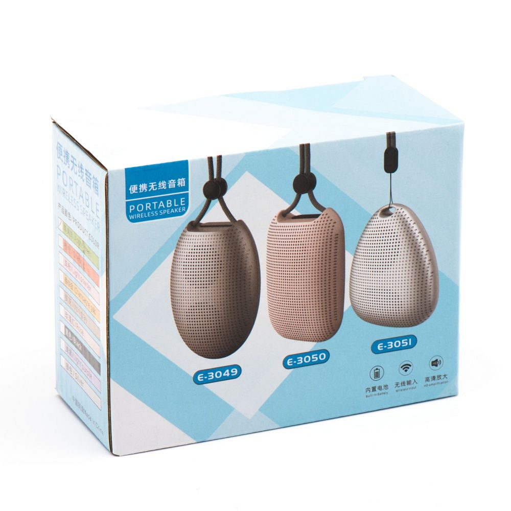 Bezdrátový reproduktor E-3049, 3 W, 500 mAh, stříbrný